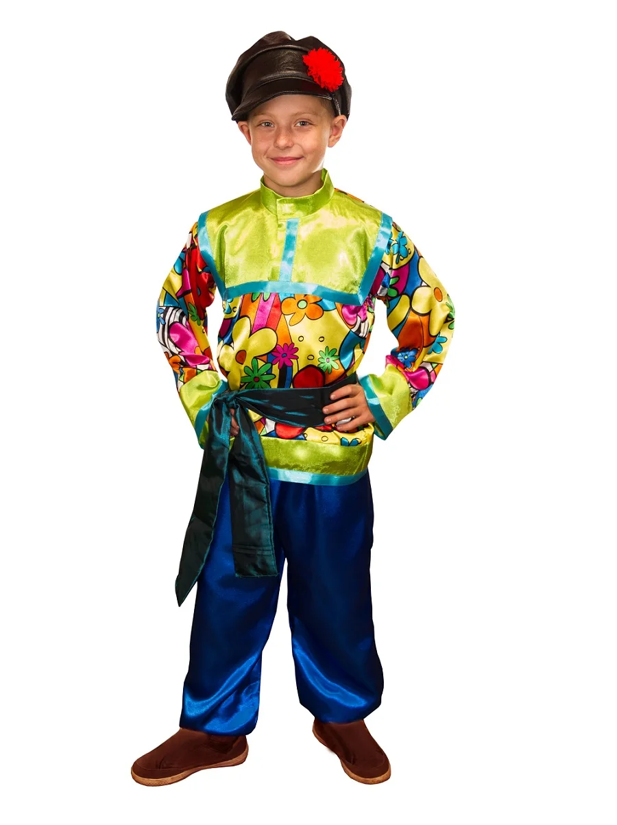 Национальный русский костюм парня Вани (Иванушки) для мальчика 4-9 лет танцев и