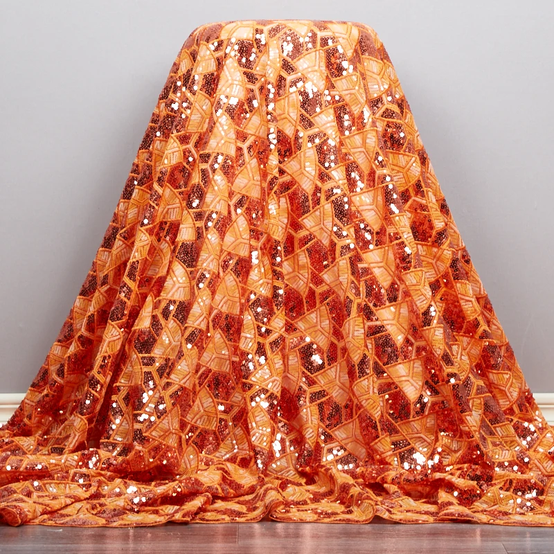 Новейшая африканская кружевная ткань с вышивкой и блестками нигерийская