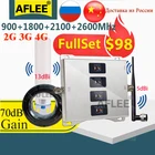 Четырехдиапазонный ретранслятор 4G 900, 1800, 2100, 2600 МГц, усилитель сигнала сотовой связи GSM 2G, 3G, 4G, усилитель сигнала GSM, DCS, WCDMA, LTE