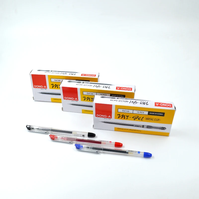

DONG-A My-Gel 0.5 Needle Tip Metal Clip Pen 12 Packs 3 Different Color Option