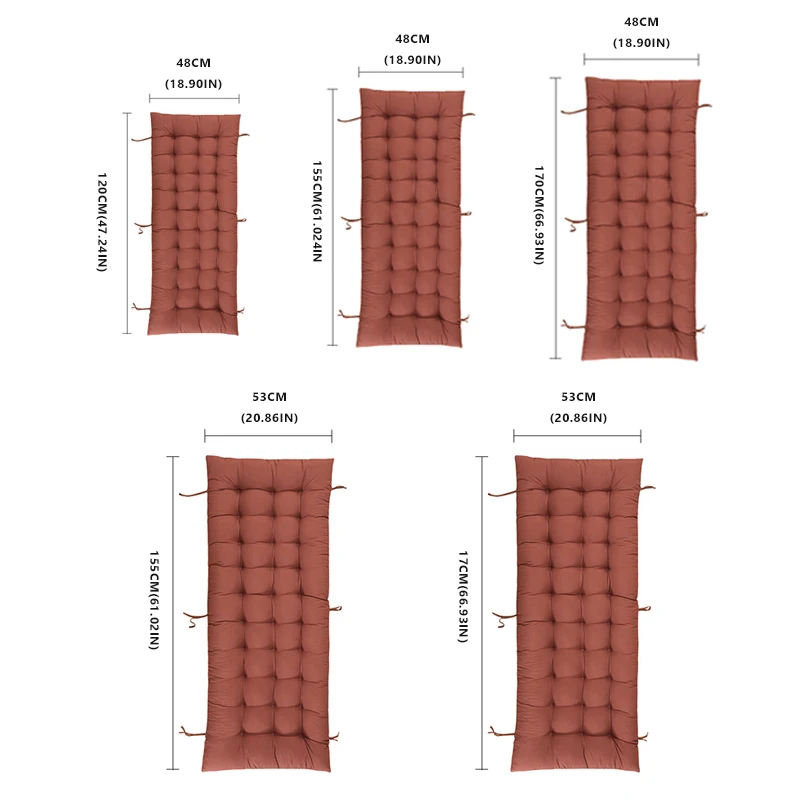 Длинное кресло-качалка однотонная уличный коврик для сада веранды стола спинки