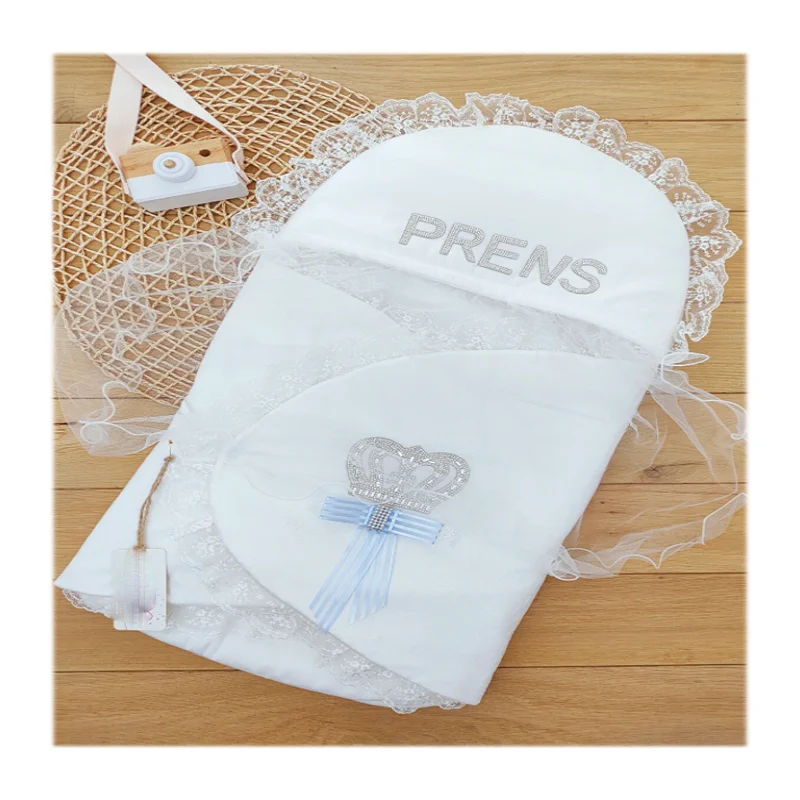

Baby Boy Prince Swaddle Blanket Veiled Baby Carrier 70X35cm