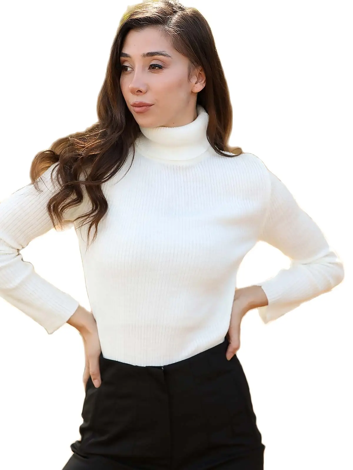 

Turtleneck Sweater Women Autumn Winter Season 2021 Fashion Sexy Hot Casual Lady Outside Acrylic Fabric Pullovers Jumpers Comfort