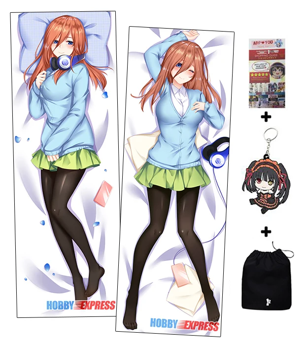 H3924A Hobby Express аниме Dakimakura японское обнимающее тело Наволочки Чехол Quintuplets Miku Yotsuba Nino Itsuki Nakano - Цвет: H3924A