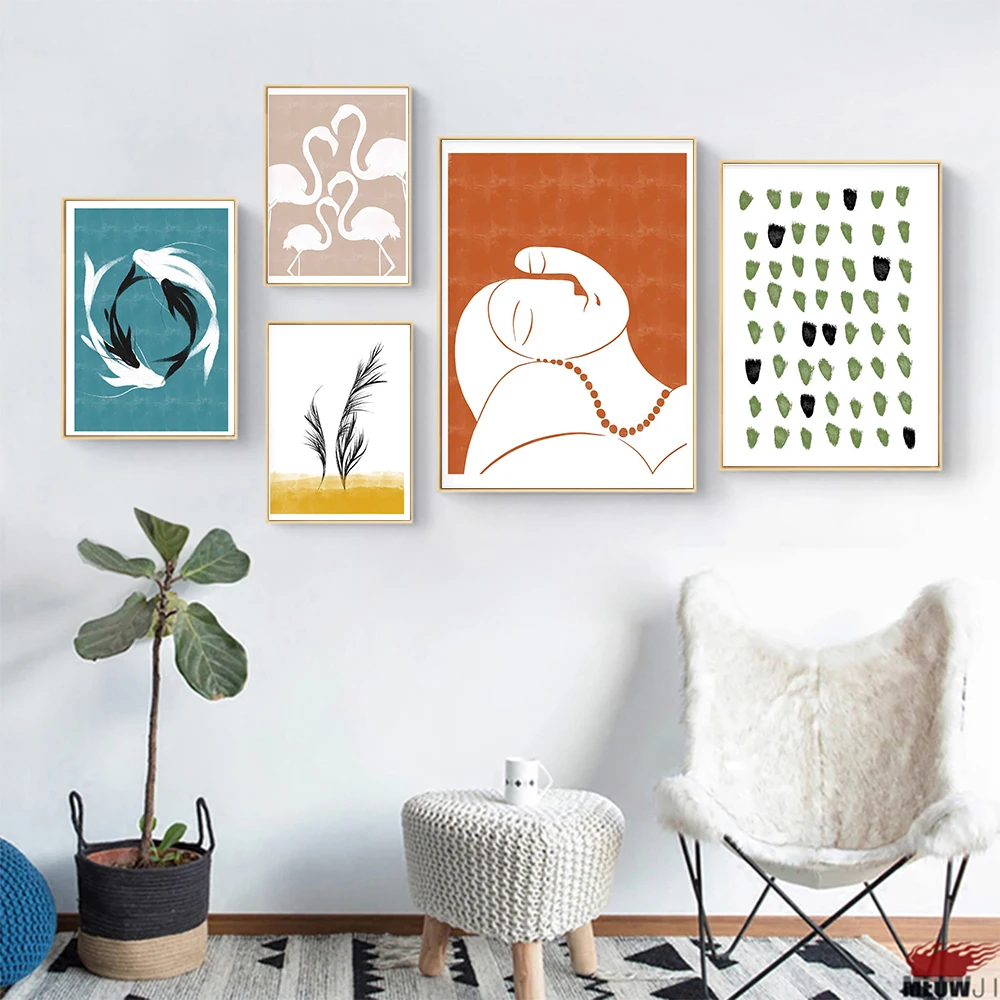 

Picasso Woman Poster Line Drawing Canvas Painting Boho Abstract Art Print Animals Nordic Wall Picture For Living Room Home Decor