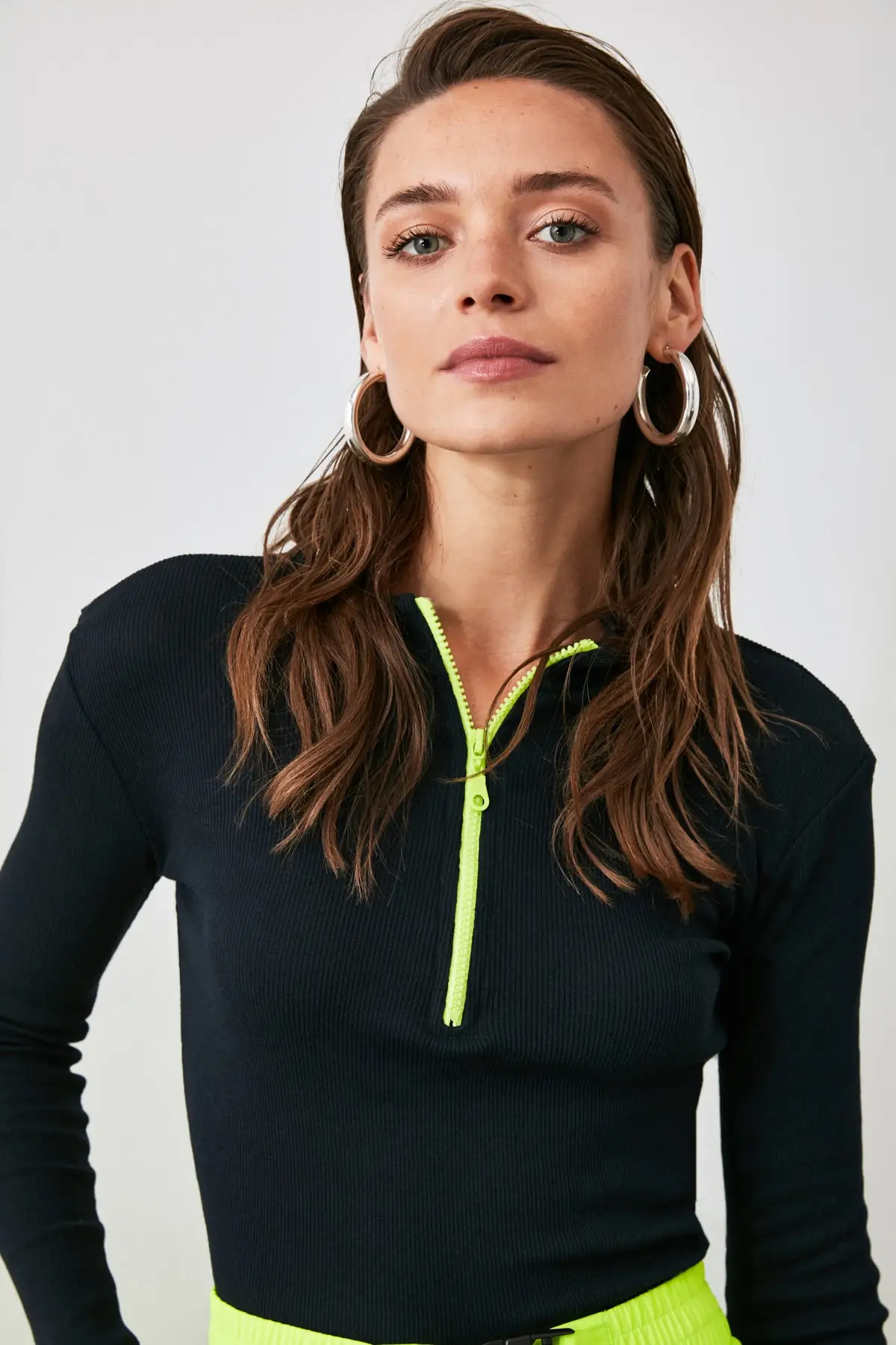 ŞERBETS Женская толстовка 2020 молнией подробных на осень зиму рукав HİP хип хоп в