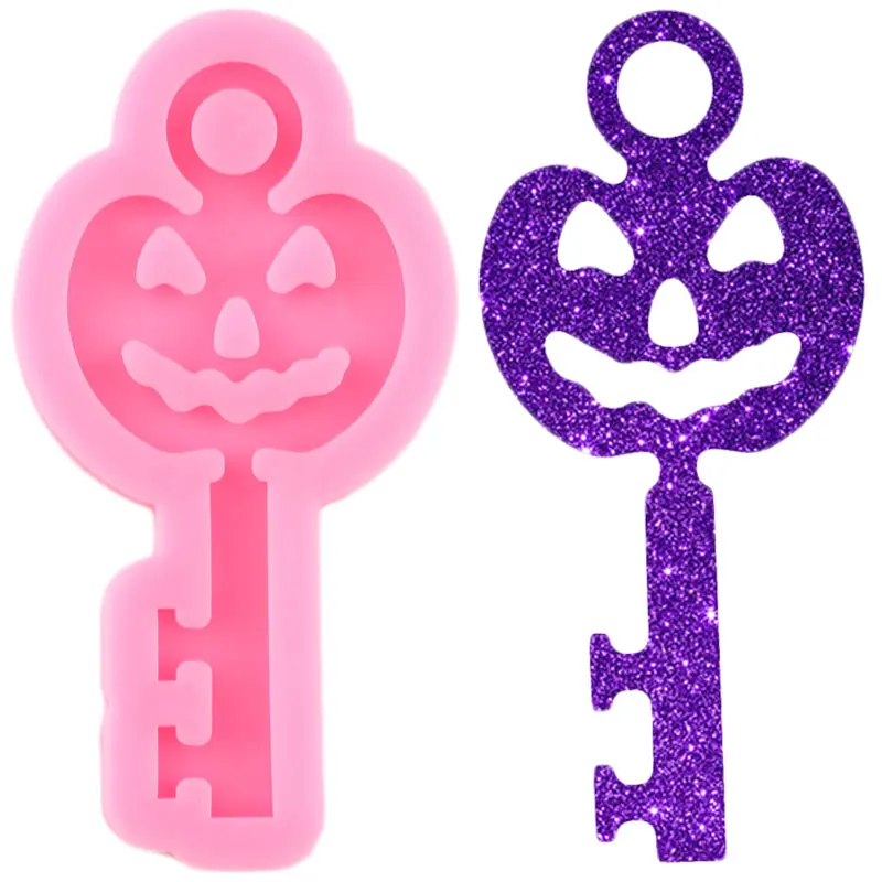 Блестящий тыквенный брелок в форме ключа форма для Хэллоуина шляпа ведьмы