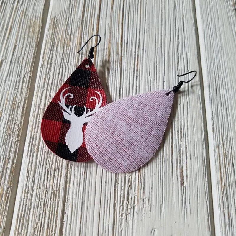 Заказные серьги лесоруба футбольной команды Искусственные из кожи красные и