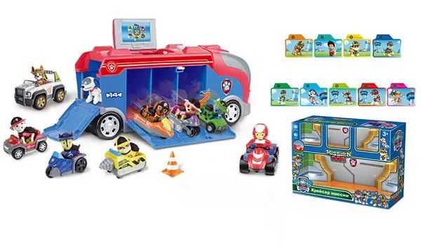 Крейсер миссии &quotСобачий патруль&quot и 3 героя на машинках |