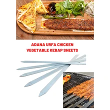 Meat Barbecue Grill Chopped Steel Galvanized Urfa Adana Kebab Doner Skewer Well Stick Metal Garden Home Accesories Cooking Tools