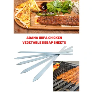 meat barbecue grill chopped steel galvanized urfa adana kebab doner skewer well stick metal garden home accesories cooking tools free global shipping