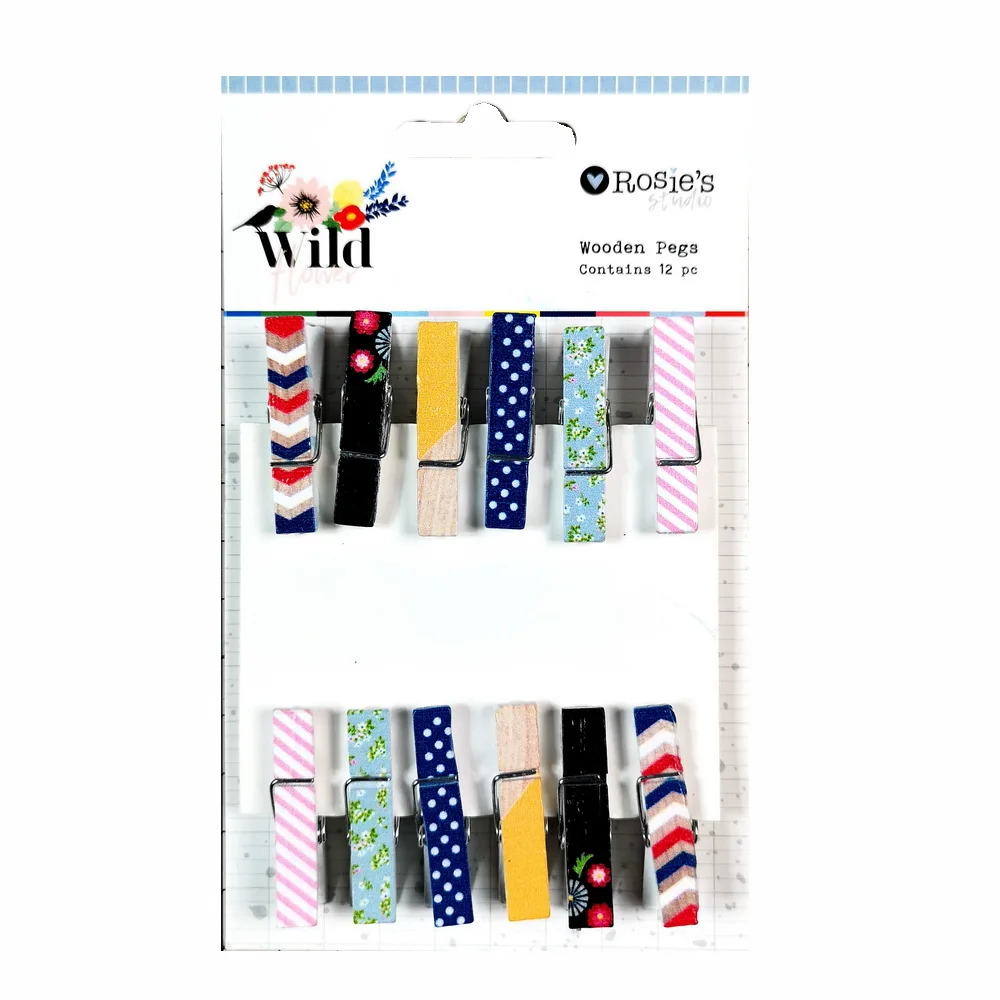 CRZCrafter мини печатные деревянные колышки с деревянным зажимом для скрапбукинга