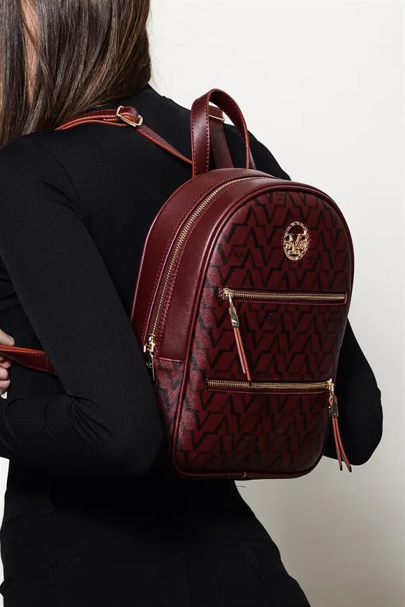 

Women's 5182 Burgundy Women Backpack 19 V69 ITALIA 5182 Model High Quality PU Made in Turkey