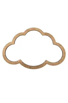 

3x Paintable wooden do-it-yourself cloud ornament 30x20 cm dimensions 4 mm thick MDF