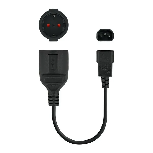 Кабель питания от C14 до Schuko NANOCABLE 10.22.0901 (25 см)|Адаптеры AC/DC| |