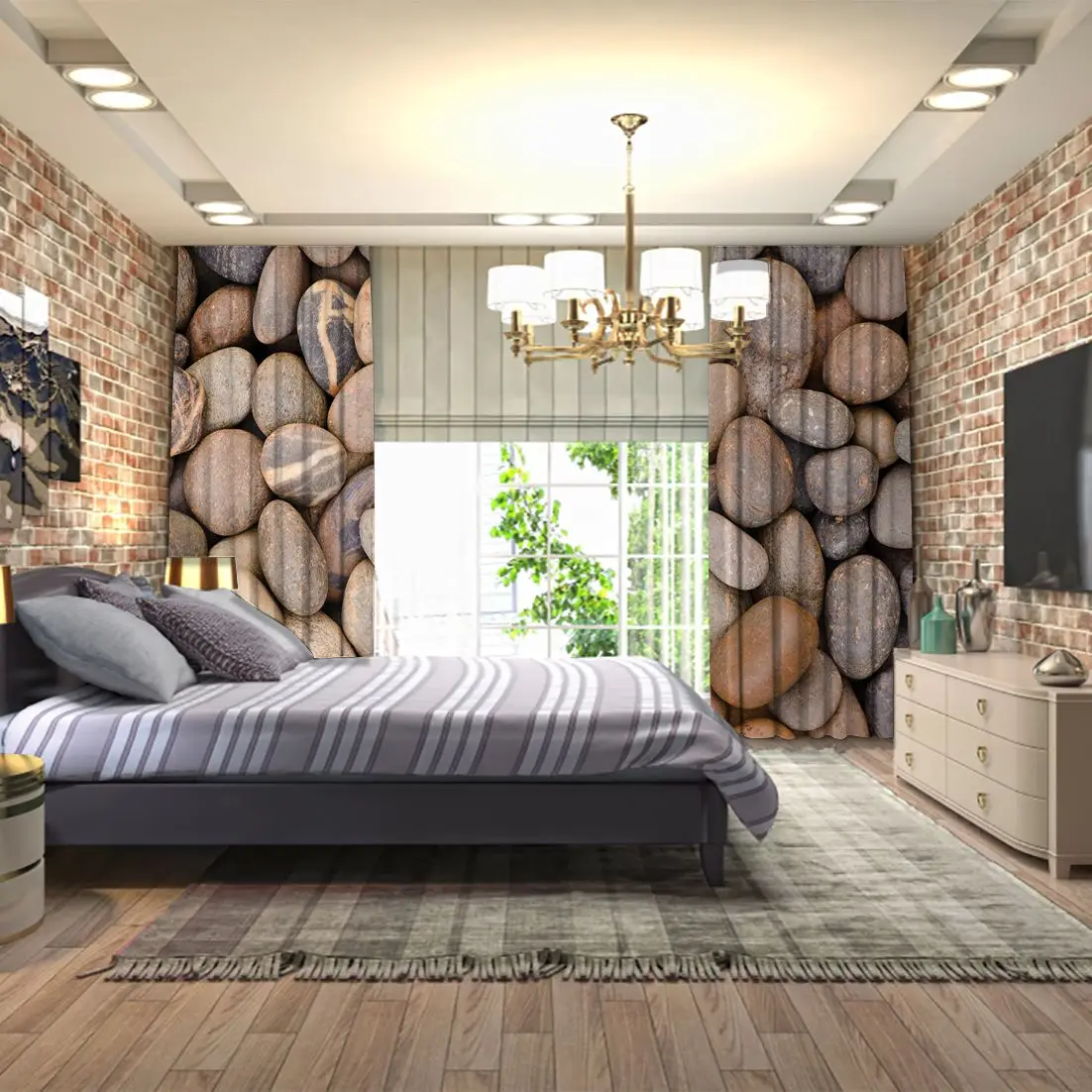 Шторы камни галька сельская местность природа Защита окружающей среды