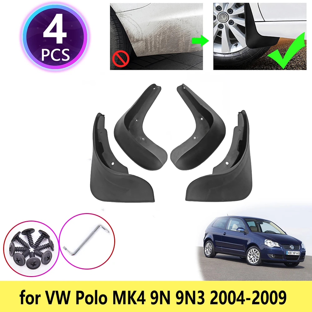 

for VW Volkswagen Polo MK4 9N3 2004 2005 2006 2007 2008 2009 Mudguards Mudflap Fender Mud Flaps Baffle Muddy Splash Accessories