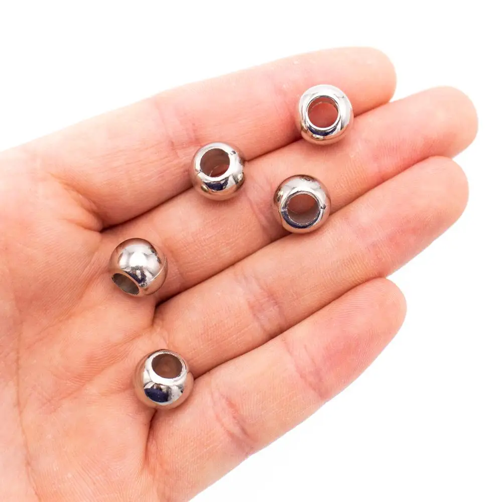 Круглые Кожаные жемчужные шарики белого цвета 20 шт. 5 мм для ювелирных изделий в