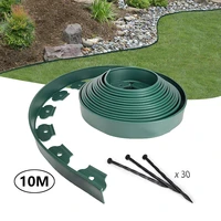 10m garden edging border flexible lawn grass edging decor fence landscape belt garden patio greening belt with 30 pins