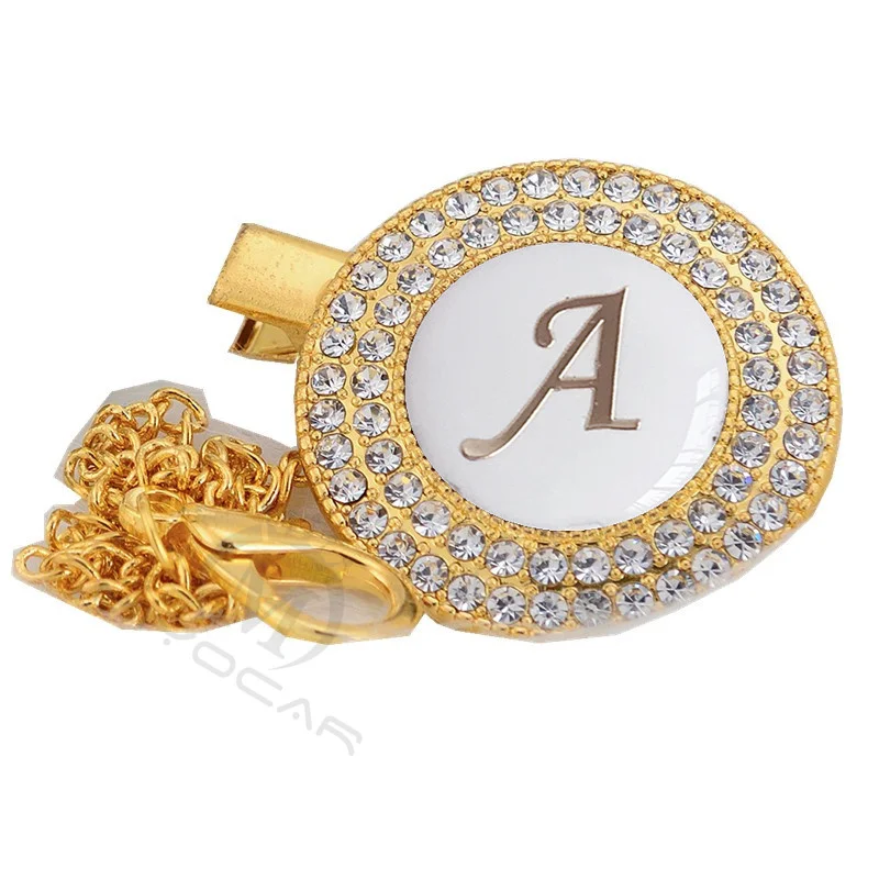MIYOCAR 26 букв уникальный блестящий держатель для соски белая буква с золотой