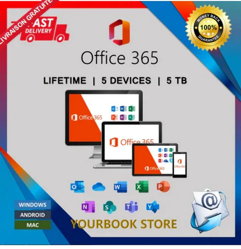 

Nw Mirft Office 365 Home & Business free forever for 5 PC, tablets & phones 100% original 100% trusted seller