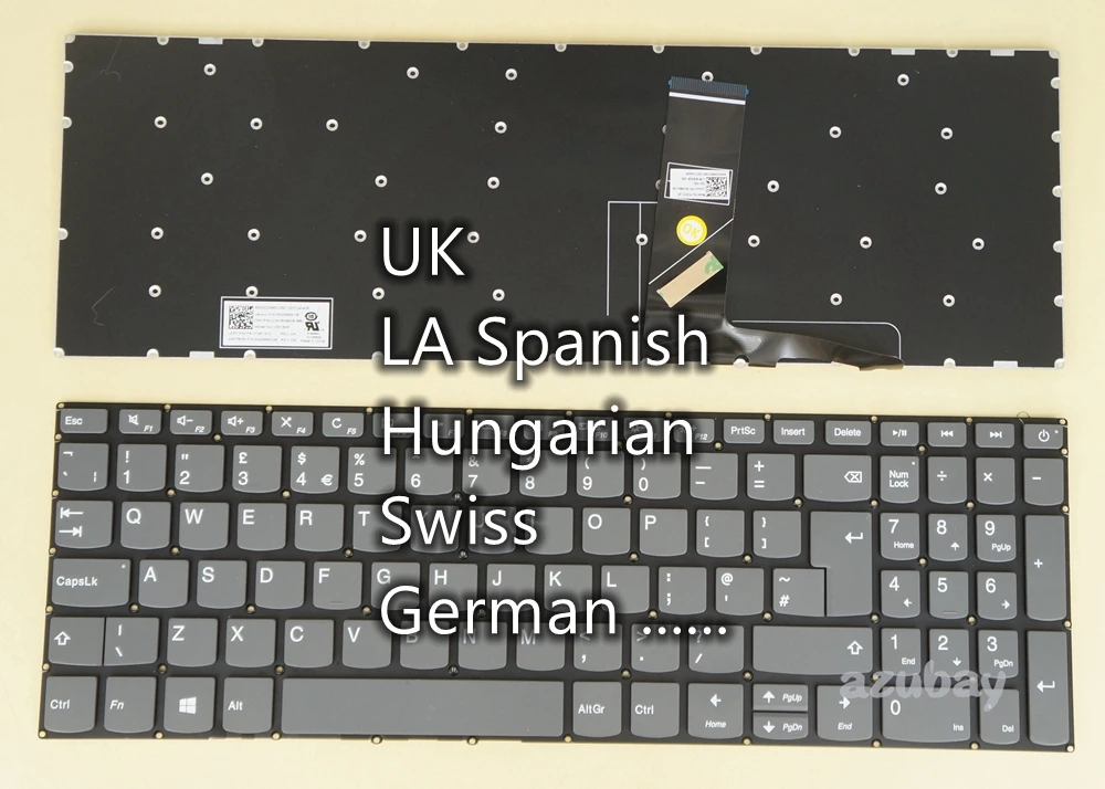 Клавиатура с испанской и немецкой раскладкой для Lenovo 320H-15ISK 320H-17ABR 320H-17AST 320H-17IKB