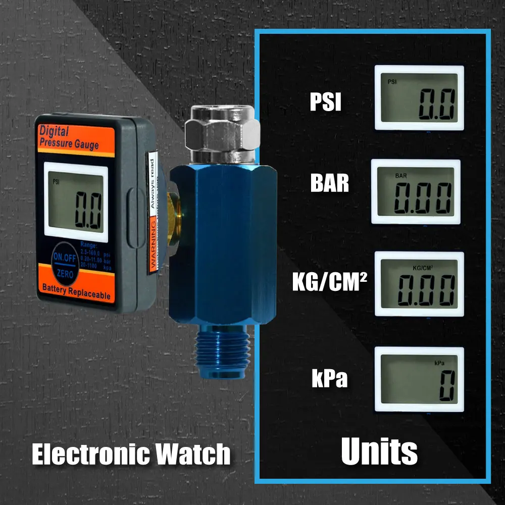 Цифровой Регулятор воздуха на 160 PSI для пистолета-распылителя HVLP/краскопульта