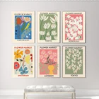 Цветок Рынок, Лондон, Токио, холст для живописи цветочный светодиодная вывеска Плакаты и принты цветочный подарок настенные картины декор