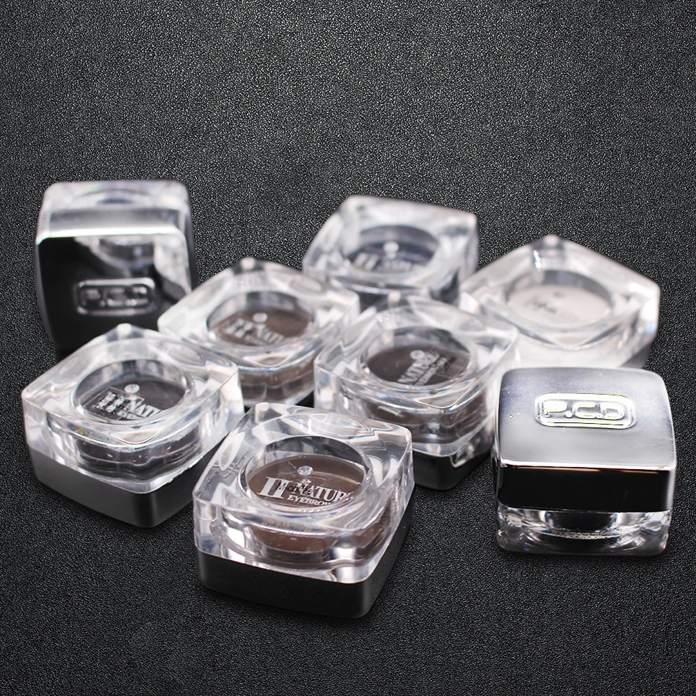 PCD микро пигмент для бровей Перманентный макияж 11 цветов квадратные бутылочки