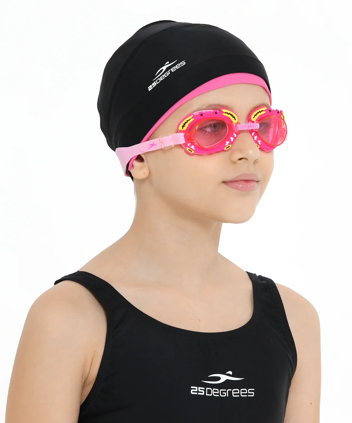 Шапочка для плавания 25degrees Duplo Black/pink полиамид |