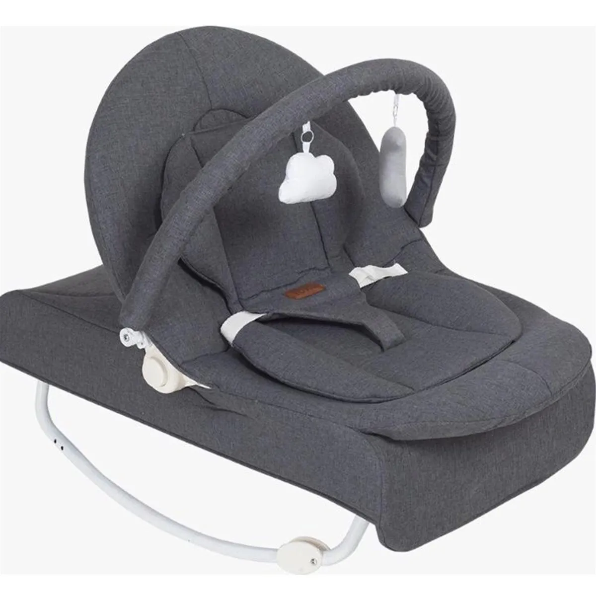 Jaju Baby Dark Gray Useful baby cradle with swing protection