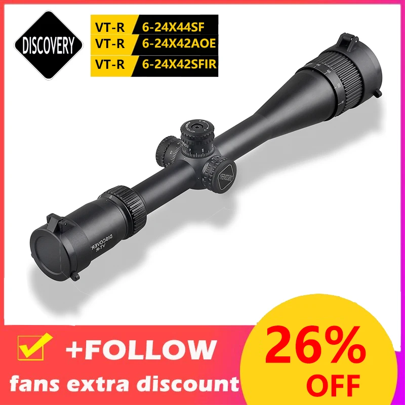 

Discovery VT-R 6-24X42AOE SFP IR-MIL Long Range Shooting Hunting Riflescope Collimator Scope Side Parallax Rifle Optics Sights