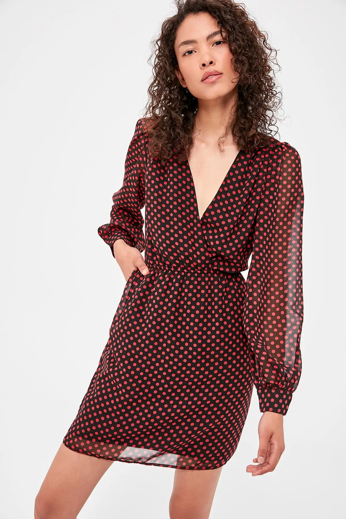 Trendyol платье в горошек TWOAW20EL1352|Женские платья| |