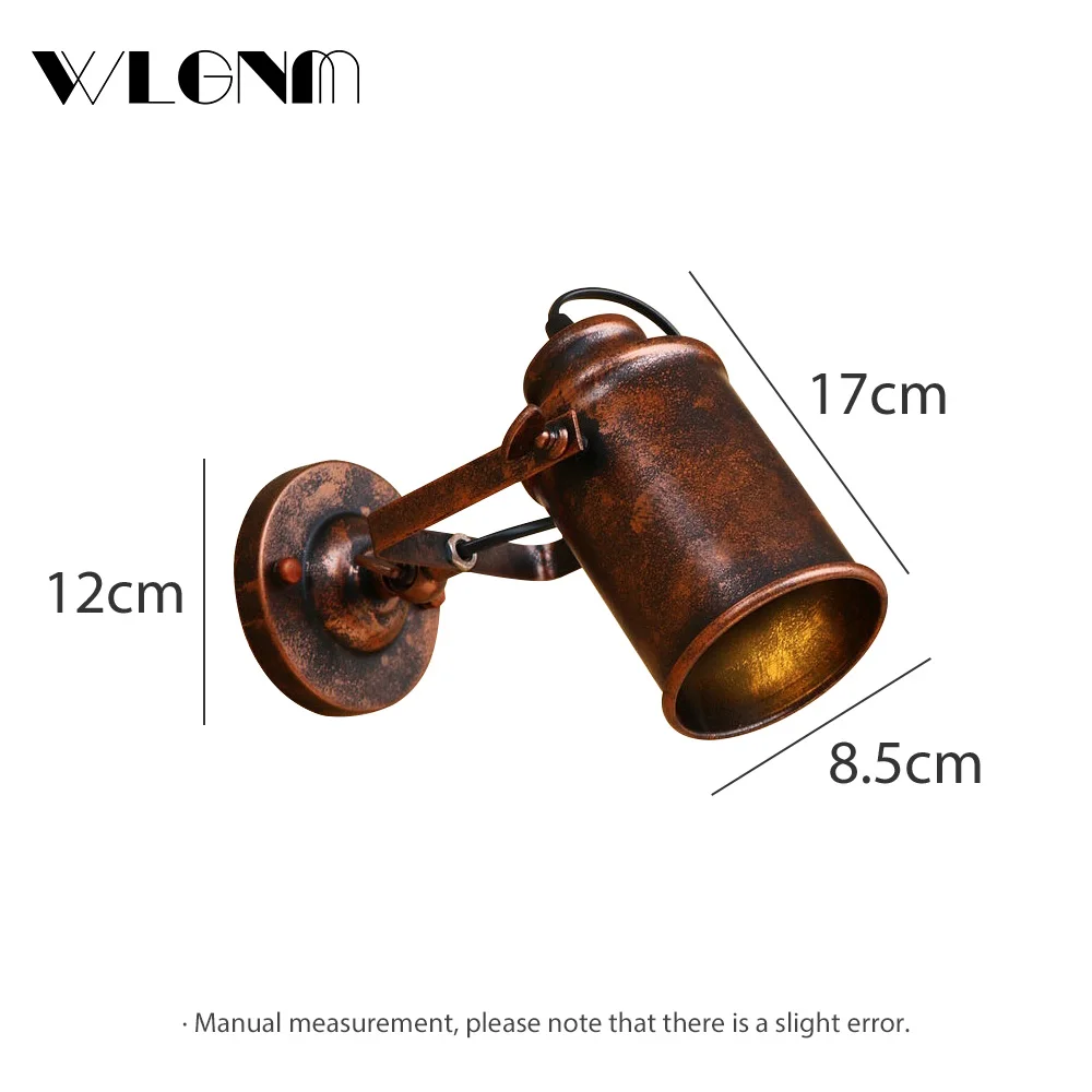 wall lamp vintage retro wall lights industrial wall lamps loft country wall light fixtures for home cafe restaurant decoration free global shipping
