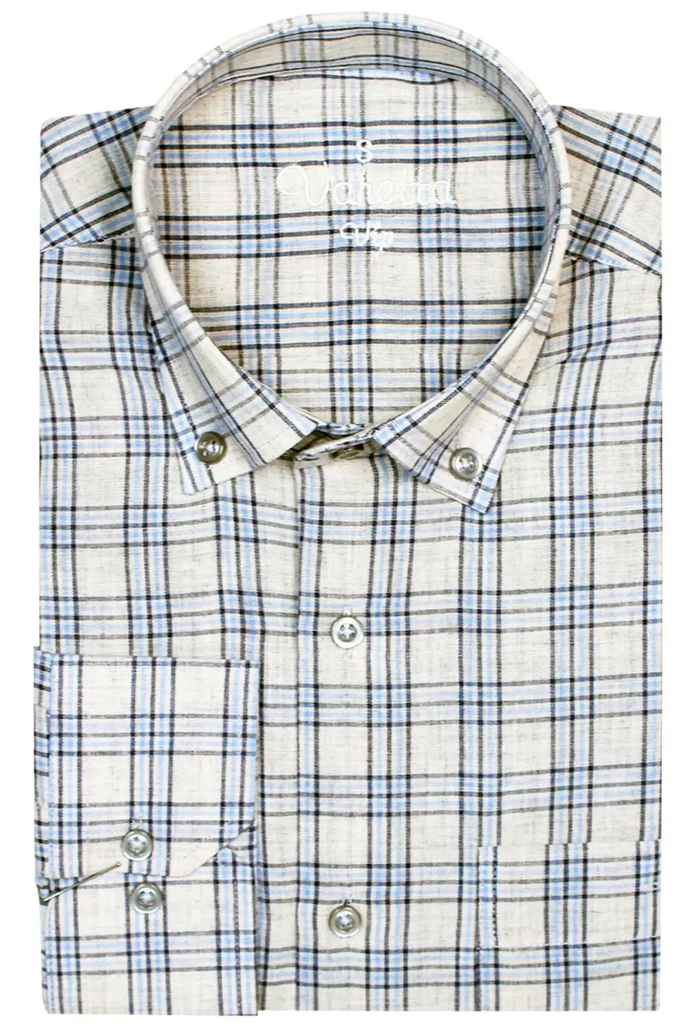 

Broadcloth Cotton Shirt Men Regular Plaid turn-down collar Men Shirt Full Sleeve Shirts For Men Fashion Casual by Varetta Turkey