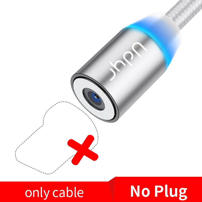 Udyr 2 м Магнитный Micro USB кабель для iPhone samsung Android мобильный телефон Быстрая зарядка usb type C кабель магнит зарядное устройство провод шнур - Цвет: Only sliver cable