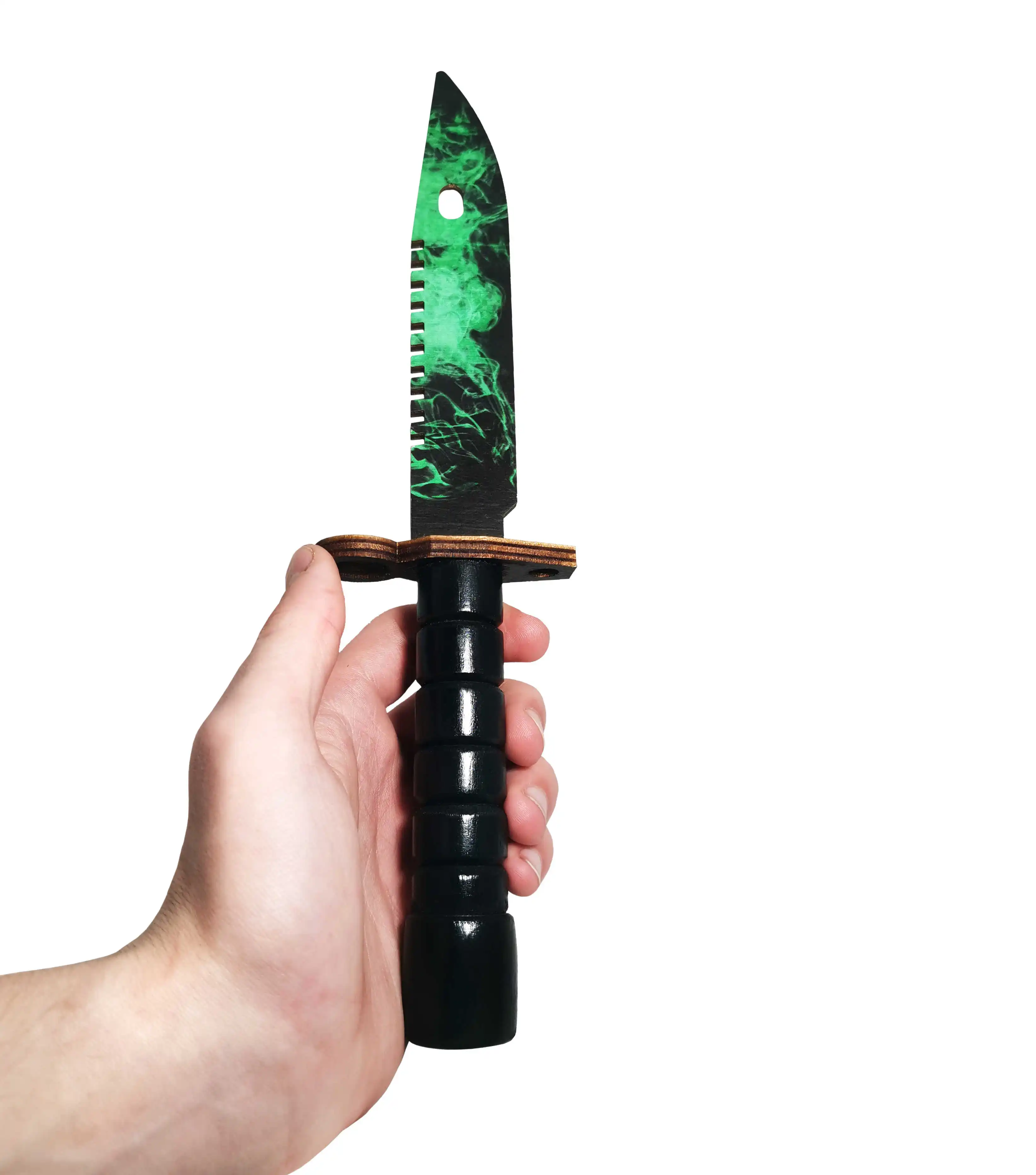 Деревянный штык нож М9 Байонет Волны изумруд CS GO | Штык кс го (деревянная реплика