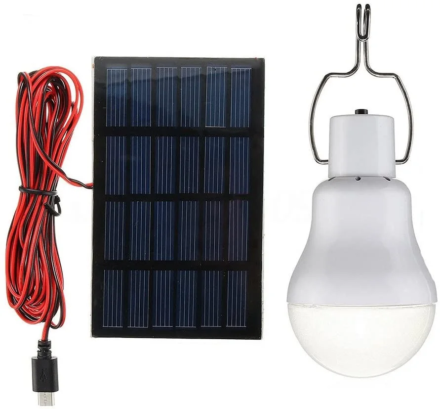 

Solar Led Light Bulb Outdoor 15W 5V Emergency Hanging Indoor Portable Sunlight Power Rechargeable Lamp For Bedroom Yard Camping