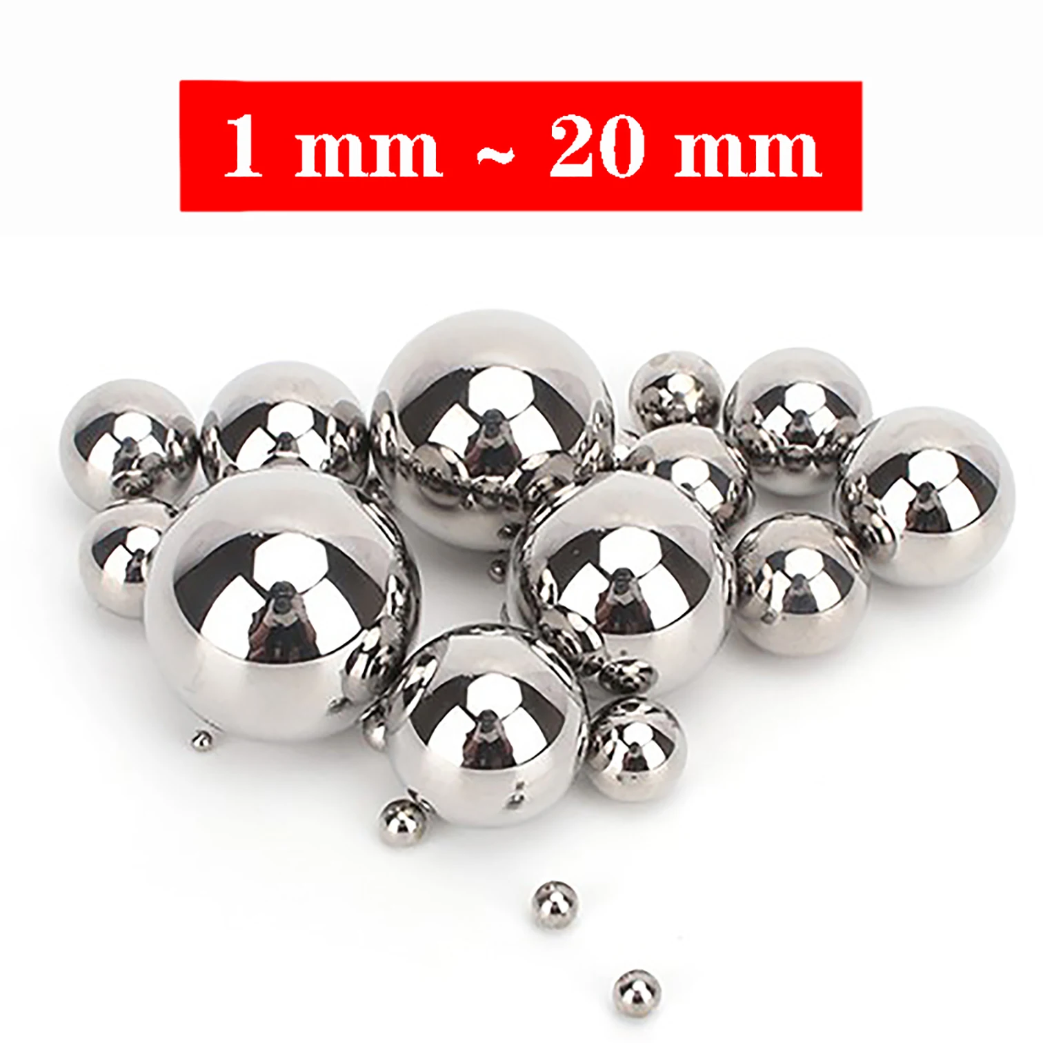 1~200Pcs Dia 1mm~20mm 304 Stainless Steel Beads Ball High Standard Precision Bearings Roller Beads Smooth Solid Ball Slingshot