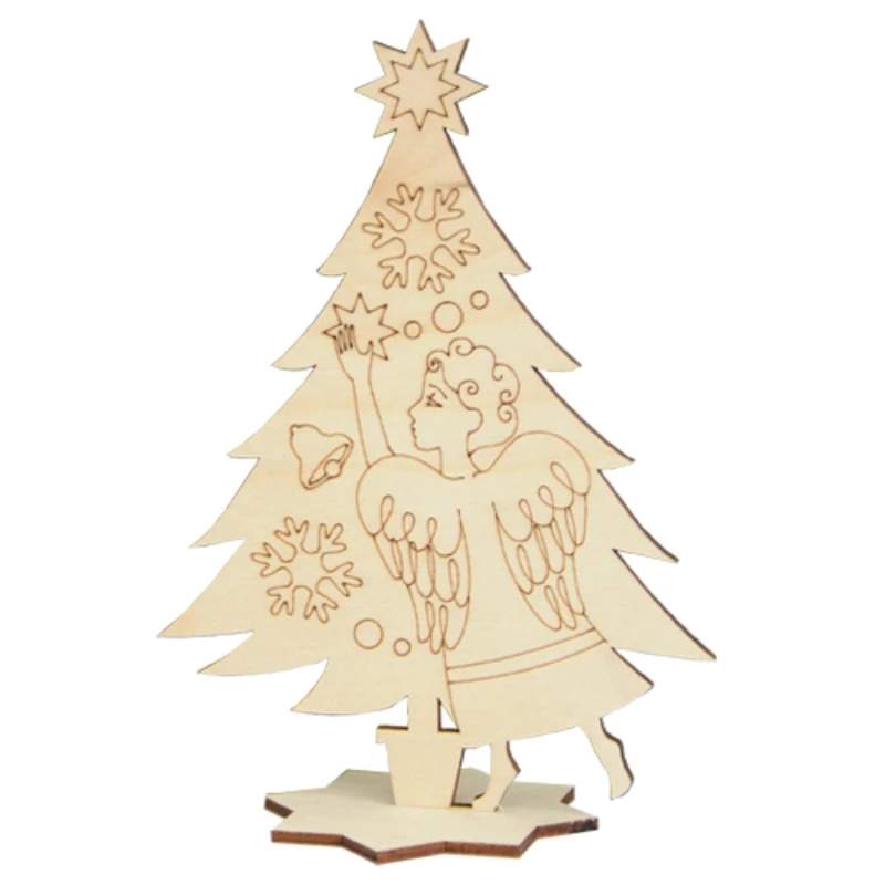 Wooden Christmas tree with an Angel on a stand Intermarket | Игрушки и хобби