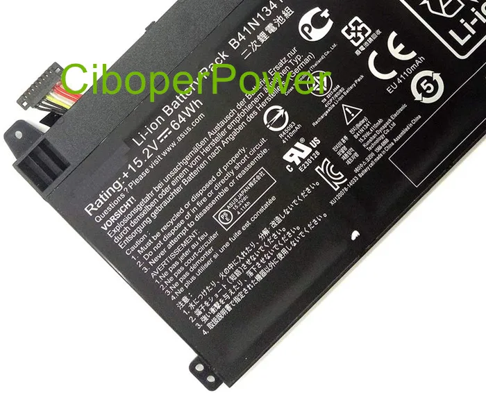 Аккумулятор B41N1341 для ноутбука серии Q502L Q502LA 15 2 в 64 Вт/ч оригинальное качество |
