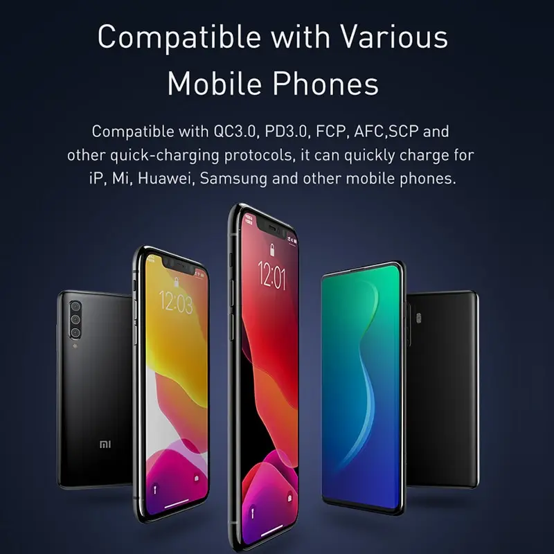 Внешний аккумулятор Baseus Adaman Metal Digital Display 22.5W PD3.0+QC3.0 20000mAh Быстрая зарядка Iphone Xiaomi