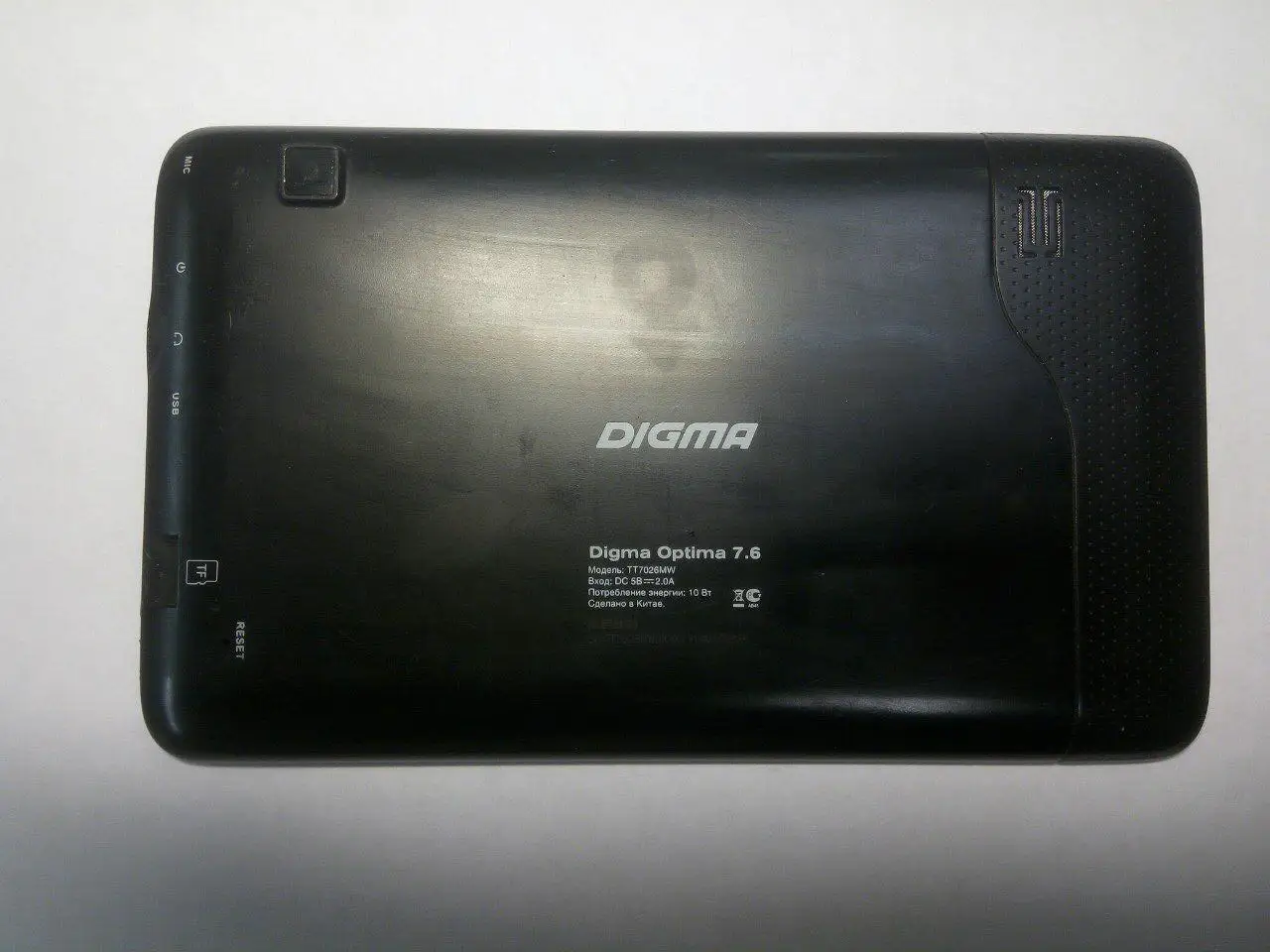 Задняя крышка Digma Optima 7.6 TT7026MW с толкателями кнопок громкости разборки | Компьютеры