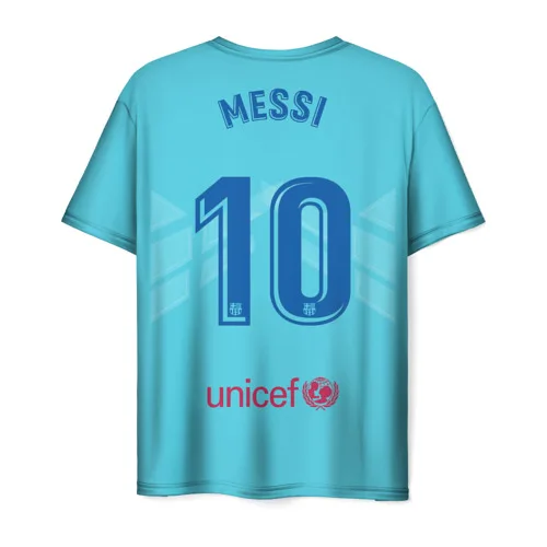 Мужская футболка 3D Лео Месси Форма Гостевая 17/18 | одежда