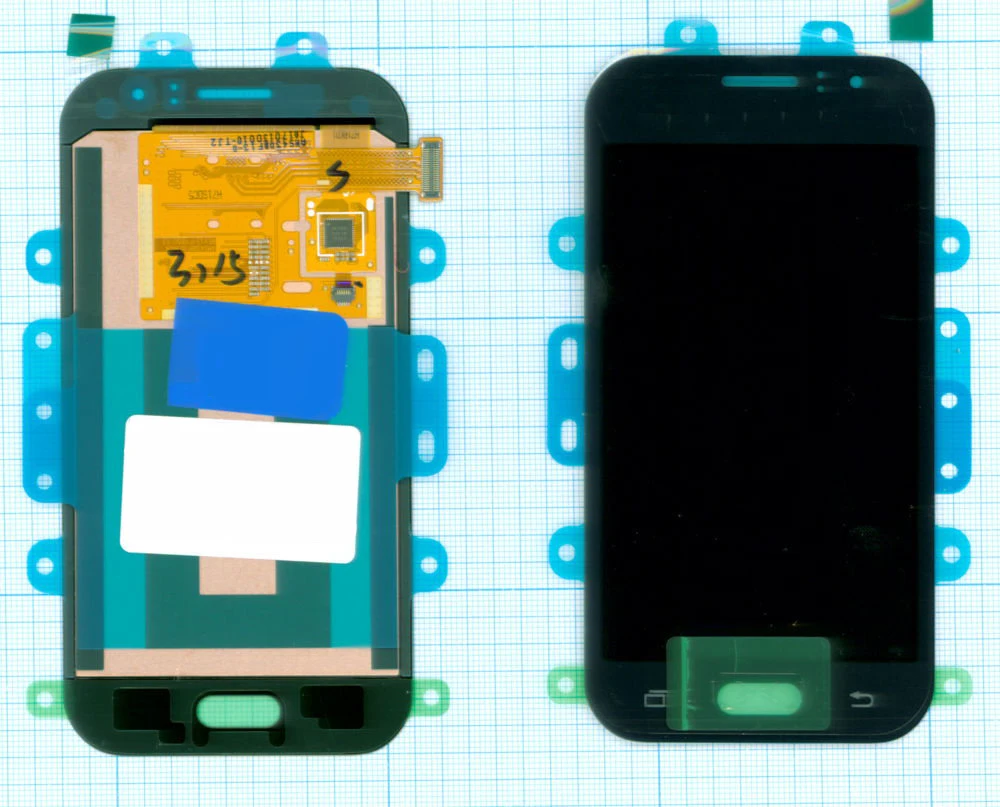 Дисплей (экран) в сборе с тачскрином для Samsung Galaxy J1 Ace SM-J110H черный