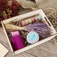 gift set with tea and macarons in a wooden box for mothers gift set free shi%cc%87ppi%cc%87ng