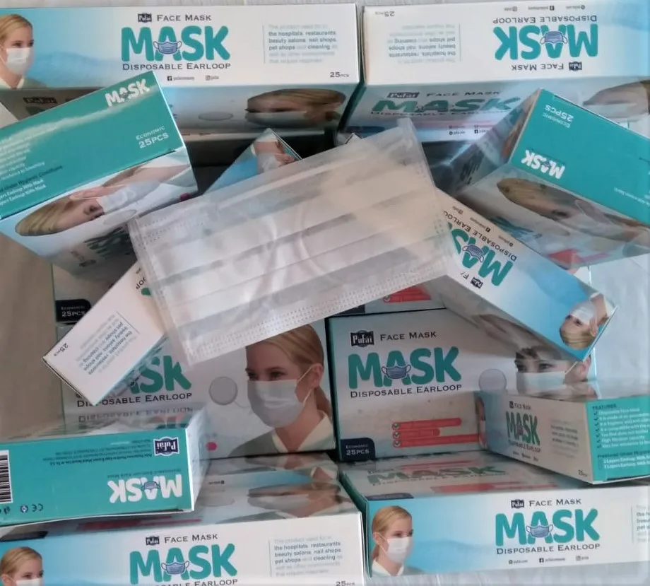 Pufai одноразовые ушные петли маска для лица высокая фильтрация емкость 2000 штук 80