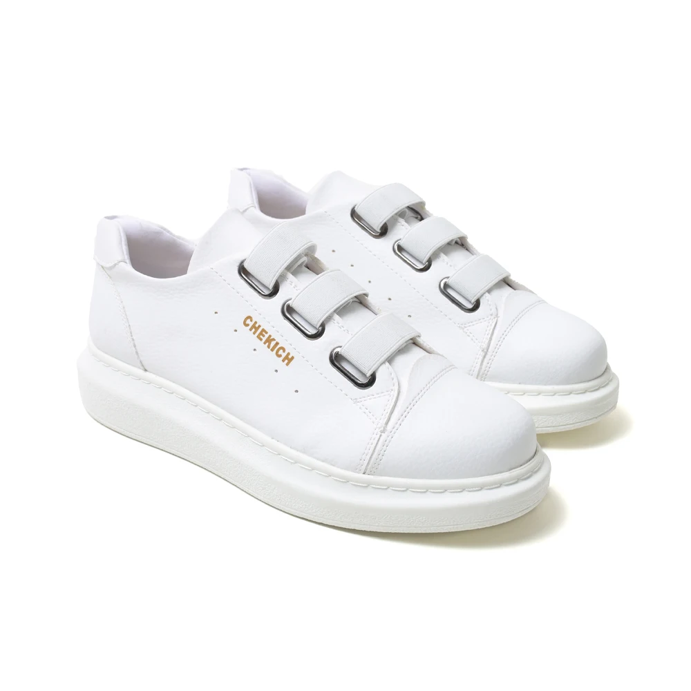 Chekich Мужская и женская обувь Искусственная кожа белого цвета Летний сезон Застежка на резинке Удобная мода Свадьба Ортопедическая ходьба Спорт Унисекс Легкие кроссовки Бег Дышащий Офис без запаха CH253