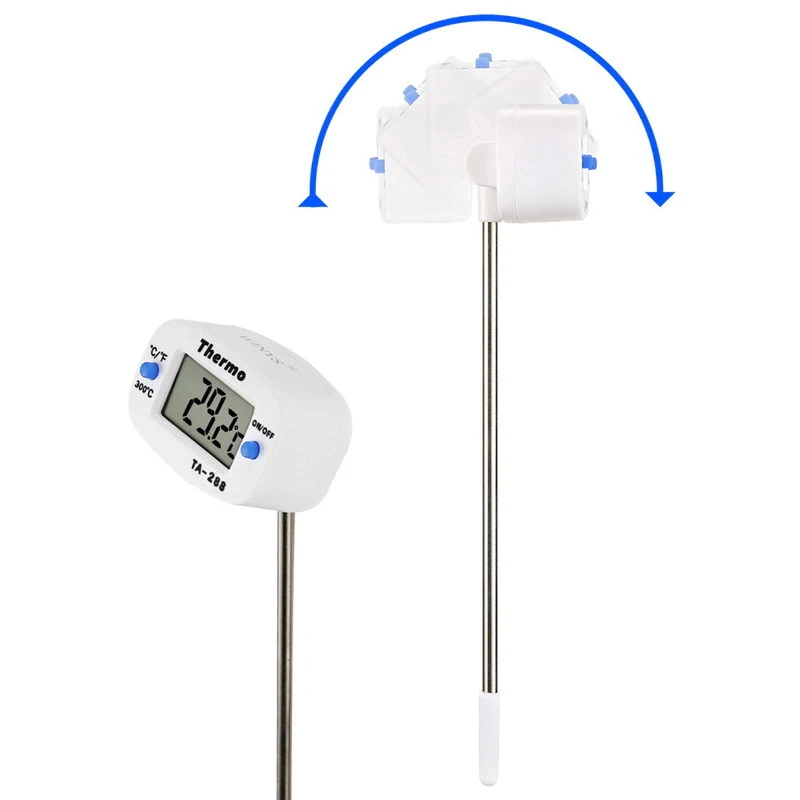 Кухонный электнонный цифровой термометр с щупом. Термометр биметаллический. Для