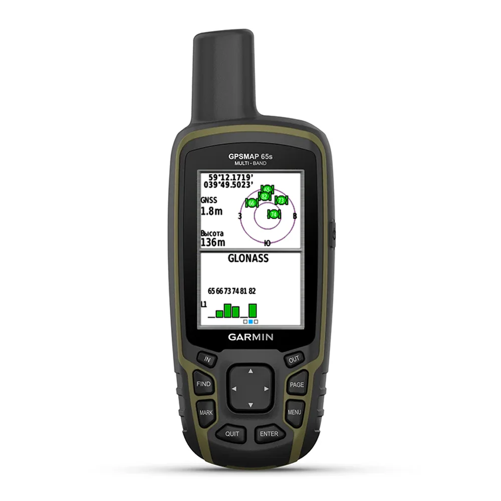 Garmin GPSMAP 65s Multi-Band/Multi-GNSS Навигатор с ТОПО Active России гарантия 1 года для охоты